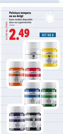 Lidl Peinture tempera ou au doigt offre