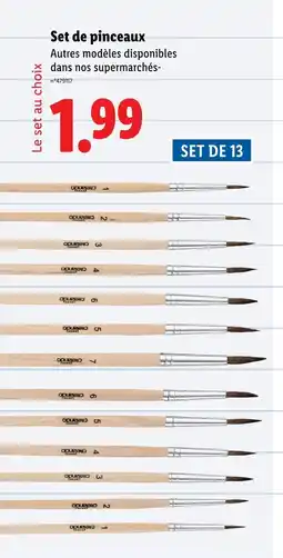 Lidl Set de pinceaux offre
