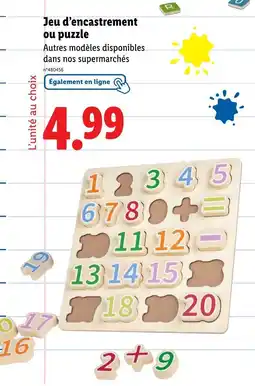 Lidl Jeu d'encastrement ou puzzle offre