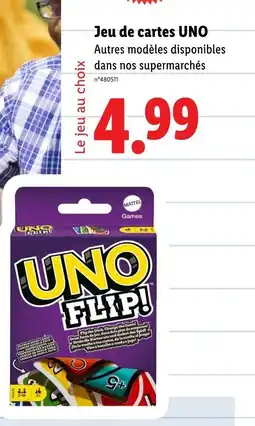 Lidl UNO Jeu de cartes offre