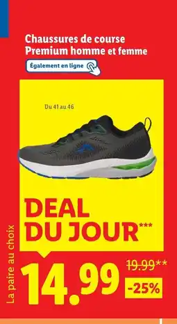 Lidl Chaussures de course Premium homme et femme offre