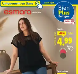 Lidl ESMARA T-shirt offre