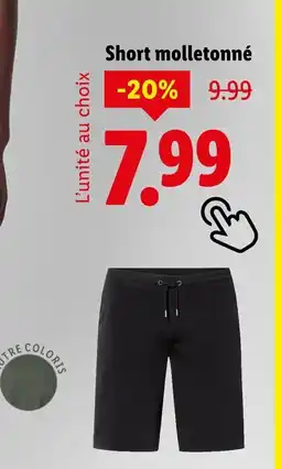Lidl Short molletonné offre