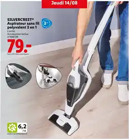 Lidl SILVERCREST Aspirateur sans fil polyvalent 2 en 1 offre