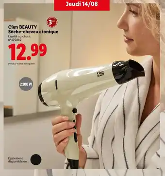 Lidl Cien BEAUTY Sèche-cheveux ionique offre