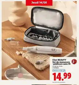 Lidl Cien BEAUTY Set de manucure pédicure sans fil offre