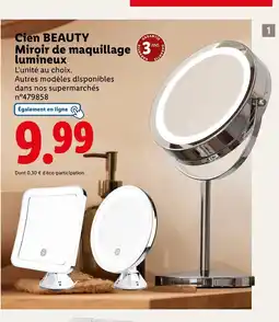 Lidl Cien BEAUTY Miroir de maquillage lumineux offre