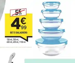 Centrakor Set 5 saladiers offre
