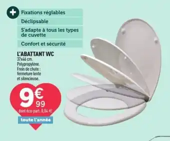 Centrakor L'abattant wc offre