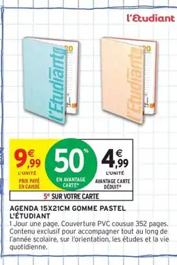 Intermarché Contact Agenda gomme pastel offre