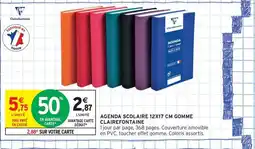 Intermarché Contact CLAIREFONTAINE Agenda scolaire gomme offre