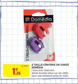 Intermarché Contact DOMÉDIA 2 Taille-crayons un usage offre