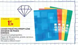 Intermarché Contact DOMÉDIA Cacahier piqué polypropylène offre
