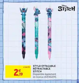 Intermarché Contact Stylo effacable rétractable offre