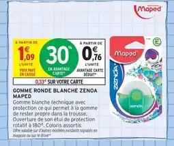 Intermarché Contact MAPED Gomme ronde blanche zenoa offre