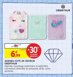 Intermarché Contact OBERTHUR Agenda cute 3d offre