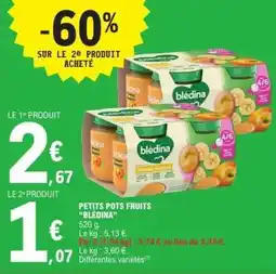 E.Leclerc Petits pots fruits BLÉDINA offre