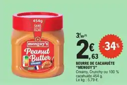 E.Leclerc Beurre de Cacahuète 'Menguy's' offre