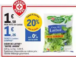 E.Leclerc Cœur de Laitue 'Notre Jardin' offre