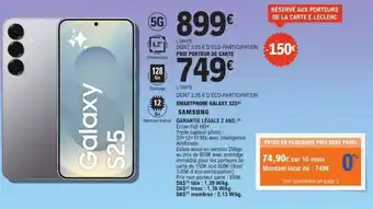 E.Leclerc Smartphone Galaxy S25 offre