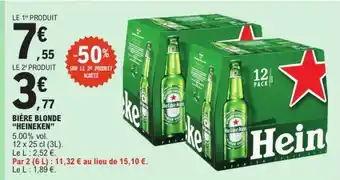 E.Leclerc Bière Blonde Heineken offre