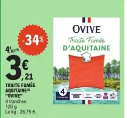 E.Leclerc Truite fumée Aquitaine OVIVE offre