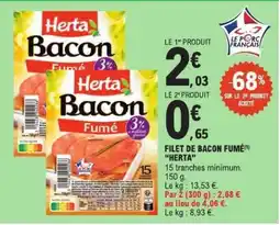 E.Leclerc FILET DE BACON FUMÉ 'HERTA' offre