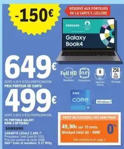 E.Leclerc PC PORTABLE GALAXY BOOK 4 NP750XGJ offre