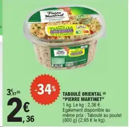 E.Leclerc Taboulé Oriental Pierre Martinet offre