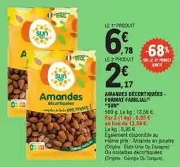 E.Leclerc Amandes Décortiquées Format Familial SUN offre