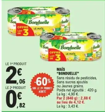 E.Leclerc Maïs 'Bonduelle' offre