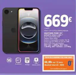 E.Leclerc SMARTPHONE IPHONE 16 offre