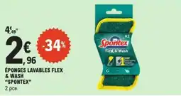 E.Leclerc ÉPONGES LAVABLES FLEX & WASH “SPONTEX” offre