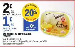 E.Leclerc BAC SORBET AU CITRON JAUNE “ESKISS” offre