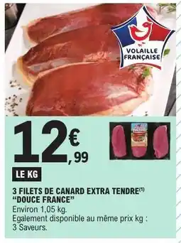 E.Leclerc 3 FILETS DE CANARD EXTRA TENDRE DOUCE FRANCE offre