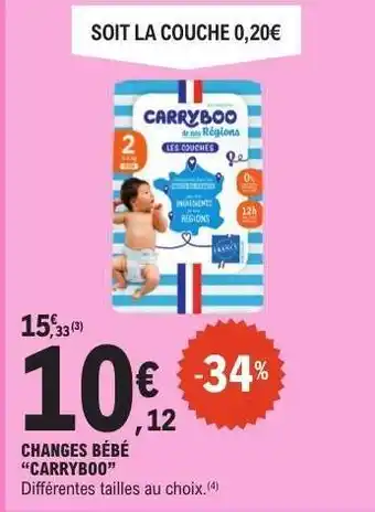 E.Leclerc CHANGES BÉBÉ “CARRYBOO” offre