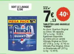 E.Leclerc Tablettes Lave Vaisselle Finish offre