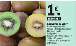 E.Leclerc Kiwi Jaune Ou Vert offre