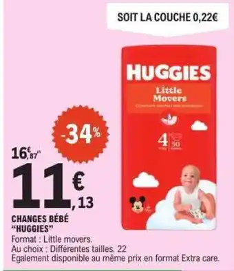 E.Leclerc CHANGES BEBE “HUGGIES” offre
