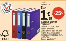 E.Leclerc CLASSEUR À LEVIER “ESQUISSE” offre