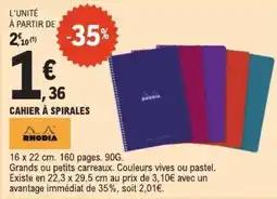 E.Leclerc CAHIER À SPIRALES offre