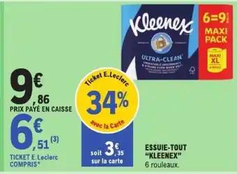 E.Leclerc ESSUIE-TOUT KLEENEX offre