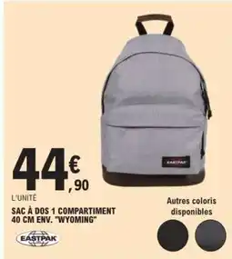 E.Leclerc SAC À DOS 1 COMPARTIMENT 40 CM ENV. WYOMING offre