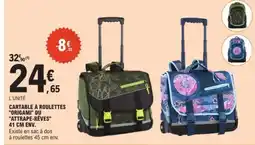 E.Leclerc CARTABLE À ROULETTES ORIGAMI OU ATTRAPE-RÊVES offre