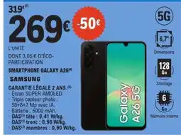 E.Leclerc SMARTPHONE GALAXY A26 offre