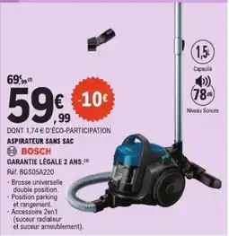E.Leclerc ASPIRATEUR SANS SAC BOSCH offre