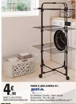 E.Leclerc PANIER À LINGE ALMERIA 45 L offre