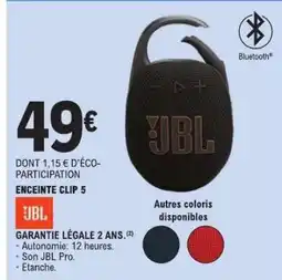 E.Leclerc ENCEINTE CLIP 5 offre