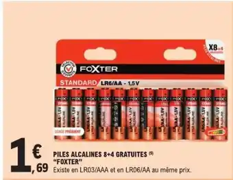 E.Leclerc Piles Alcalines 8+4 Gratuites 'Foxter' offre