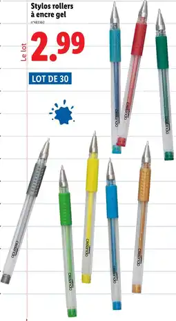 Lidl Creando Stylos rollers à encre gel offre